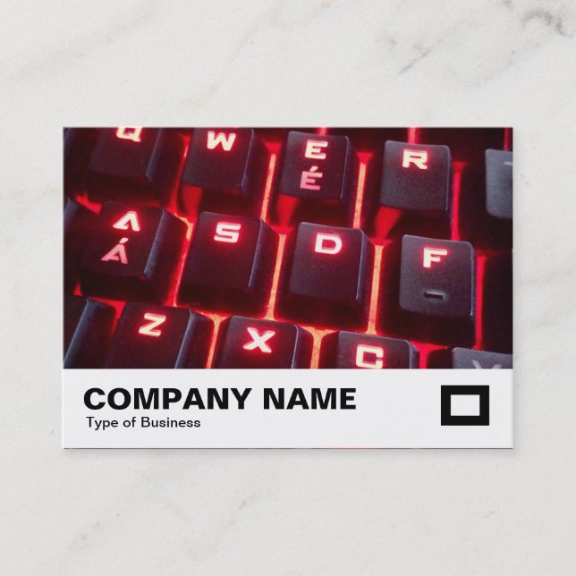 Glowing Keyboard Business Card (Front)