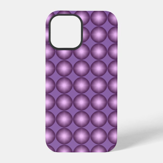 Glowing Lavender Polka Dot Pattern iPhone Case (Back)