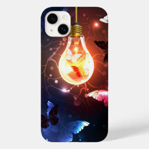 Glowing Light Bulb with Night Butterflies Case-Mate iPhone 14 Plus Case