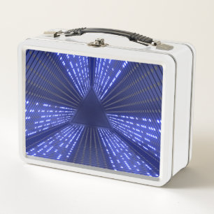 glowing light metal lunch box