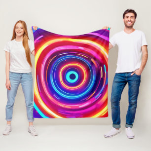 Glowing Light Vortex Fleece Blanket