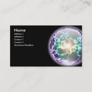 Glowing Lightning Ball Card