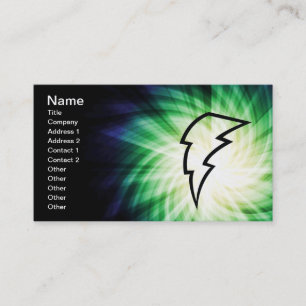 Glowing Lightning Bolt Business Card