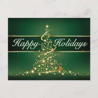 Glowing Lights Happy Holidays Postcard