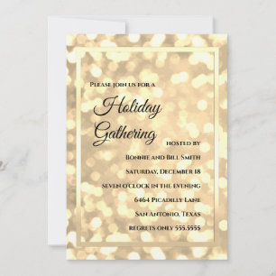 Glowing Lights Holiday Party Invitation
