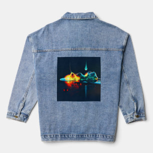 Glowing Liquid Drip Denim Jacket