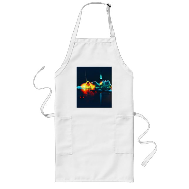 Glowing Liquid Drip Long Apron (Front)