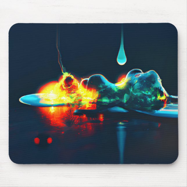 Glowing Liquid Drip Mouse Mat (Front)