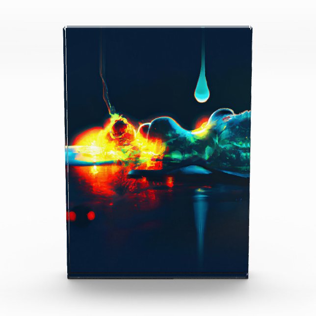 Glowing Liquid Drip Photo Block (Front)