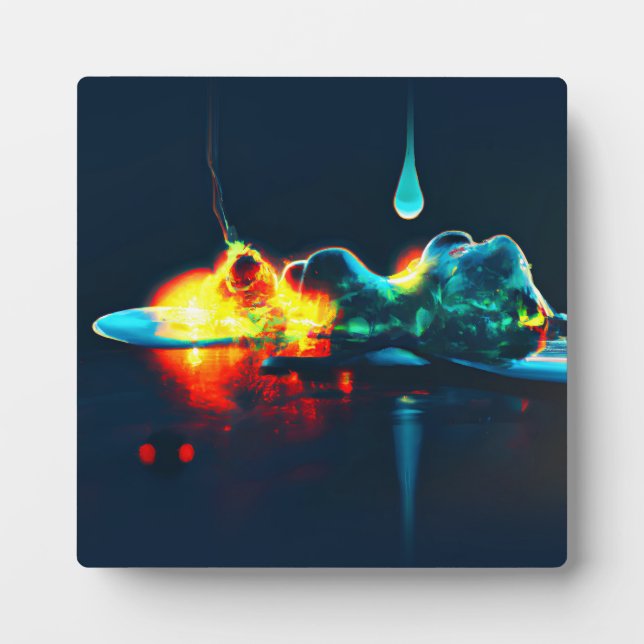 Glowing Liquid Drip Plaque (Front)