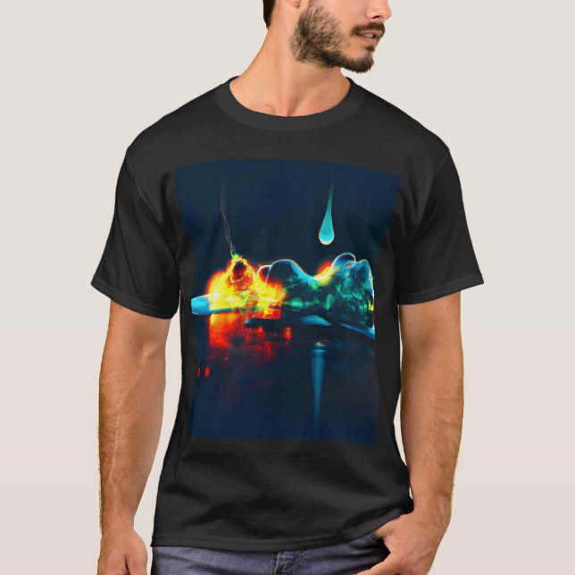 Glowing Liquid Drip T-Shirt (Front)