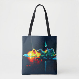 Glowing Liquid Drip Tote Bag
