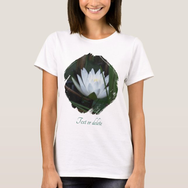Glowing Lotus Water Lily Floral Personalized T-Shirt (Front)
