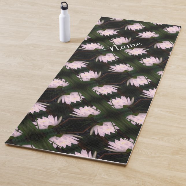 Glowing Lotus Water Lily Flower Personalised     Yoga Mat (In Situ)