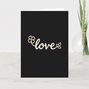 Glowing Love Clover Card