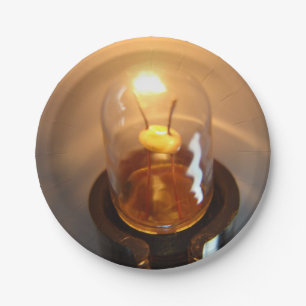 Glowing Low Voltage Light Bulb Paper Plate