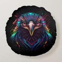 Glowing Luminous Neon Eagle Artistic