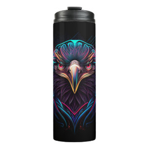 Glowing Luminous Neon Eagle Artistic Thermal Tumbler