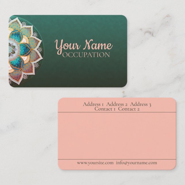 Glowing Mandala - Business Card (Front/Back)