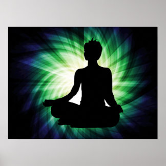 Glowing Meditation Ardha Poster
