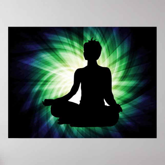 Glowing Meditation Ardha Poster (Front)