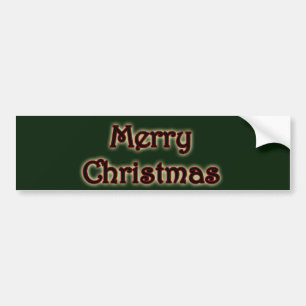 Glowing Merry Christmas Bumper Sticker