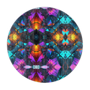 Glowing Mineral Rock Formations Cutting Board