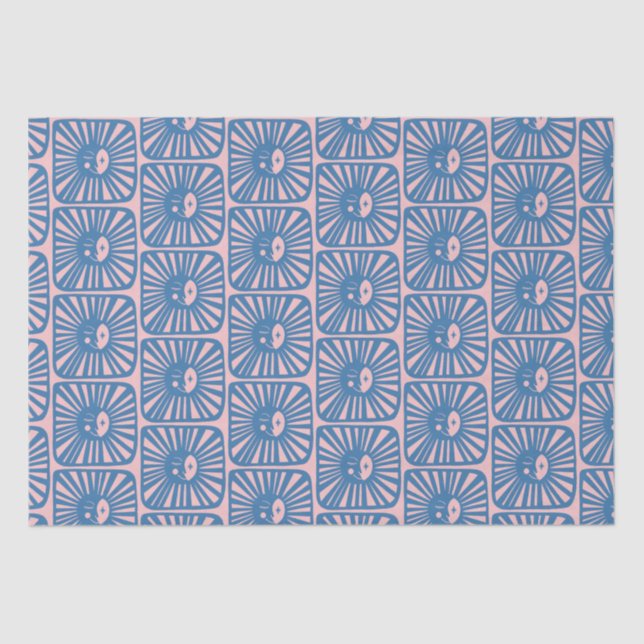 Glowing Moon Cute and Charming Blue Moonlight Gift Tissue Paper (Front)