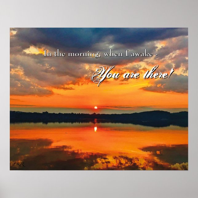 Glowing Morning Clouds Prayer Poster (Front)