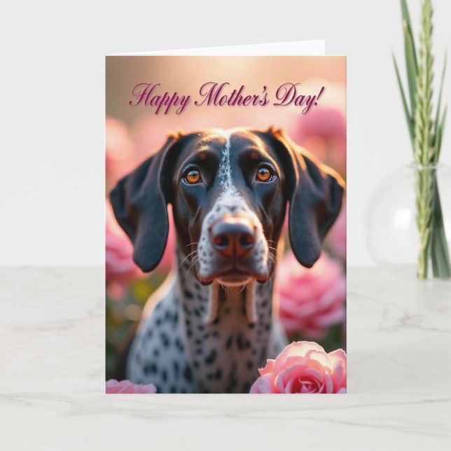 Glowing Mothers Day Portrait Card (Front)