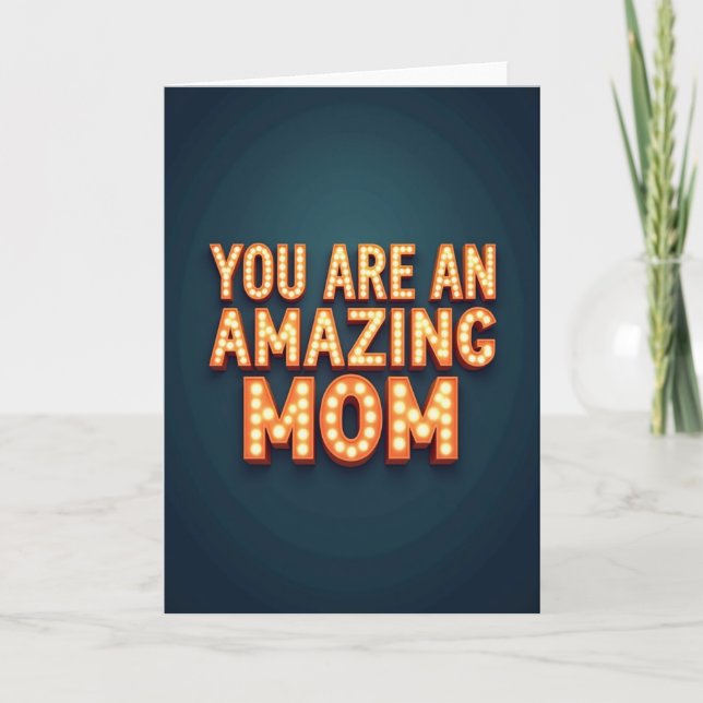 Glowing Mum Message Card (Front)