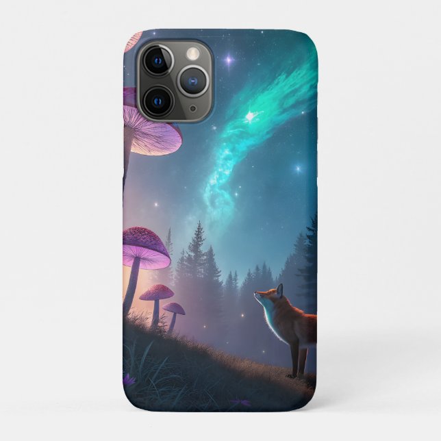 Glowing Mushroom Forest Fox Fantasy Art Case-Mate iPhone Case (Back)