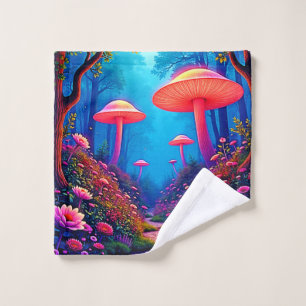 Glowing Mushroom Magic Bath Towel Set
