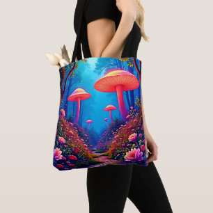 Glowing Mushroom Magic Tote Bag