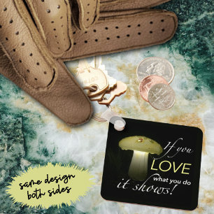 Glowing Mushroom Solar Light Inspirational Quote Key Ring