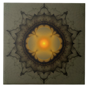 Glowing mystical ornament tile