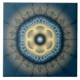 Glowing mystical ornament tile