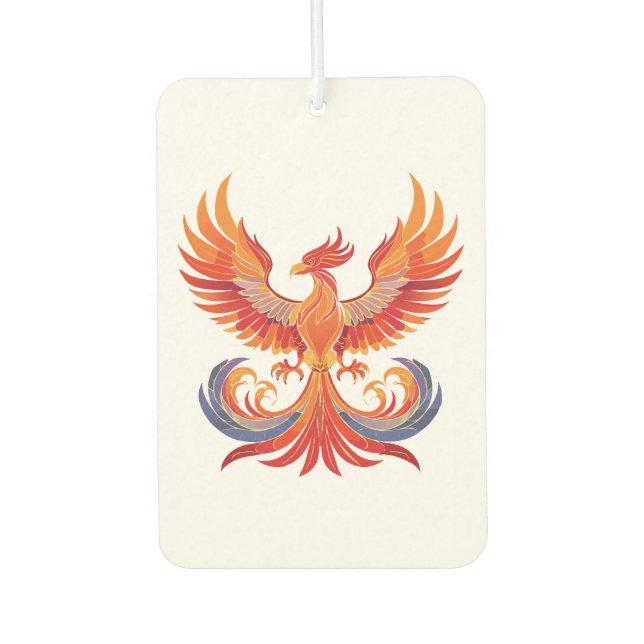 Glowing mythological Fantasy Phoenix Bird Car Air Freshener (Front)