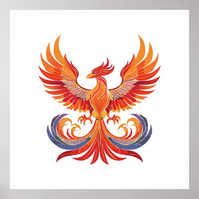 Glowing mythological Fantasy Phoenix Bird Poster (Front)