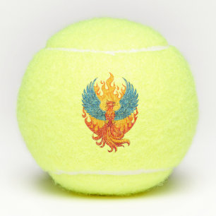 Glowing mythological Fantasy Phoenix Bird Tennis Balls