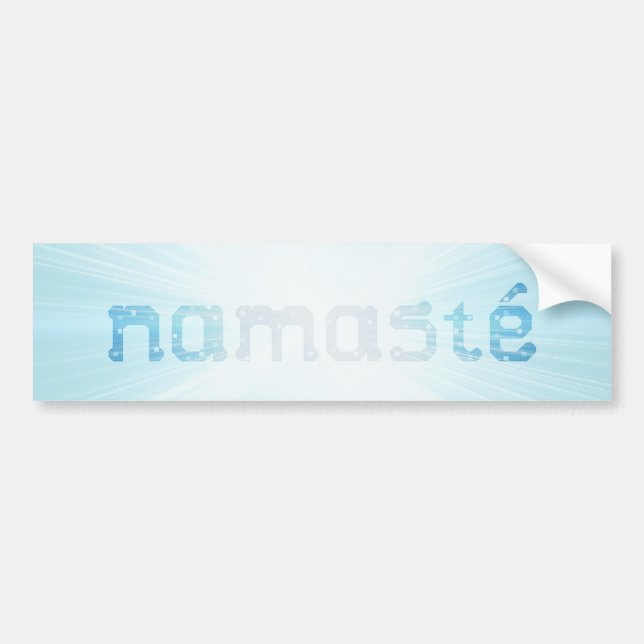 Glowing Namaste Bumper Sticker (Front)