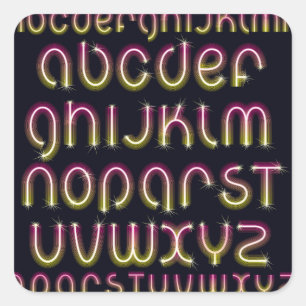 Glowing Neon Font Stickers