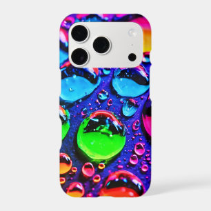 Glowing Neon Water Drops Art