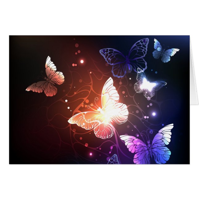 Glowing Night Butterflies (Front Horizontal)