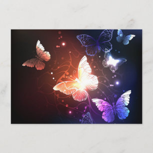Glowing Night Butterflies Advice Card