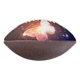 Glowing Night Butterflies American Football
