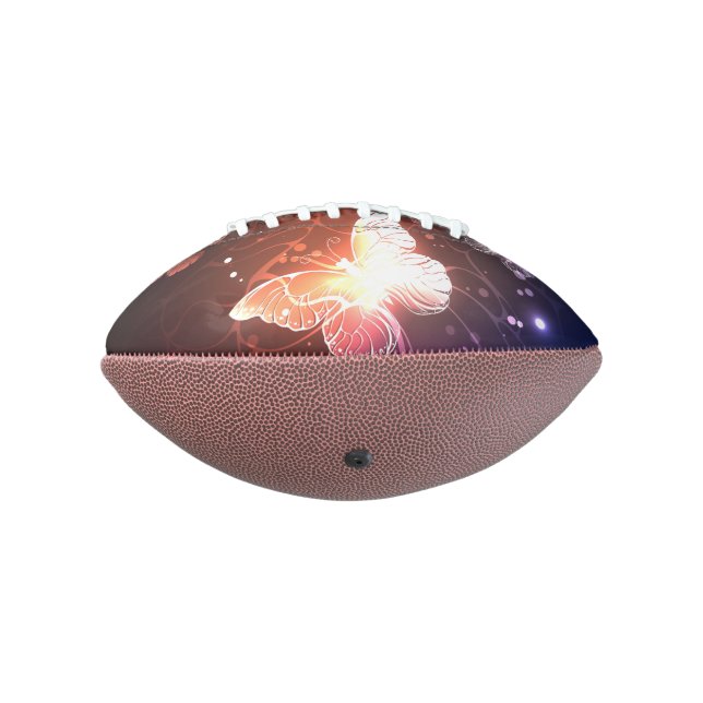 Glowing Night Butterflies American Football (Rotated 270)