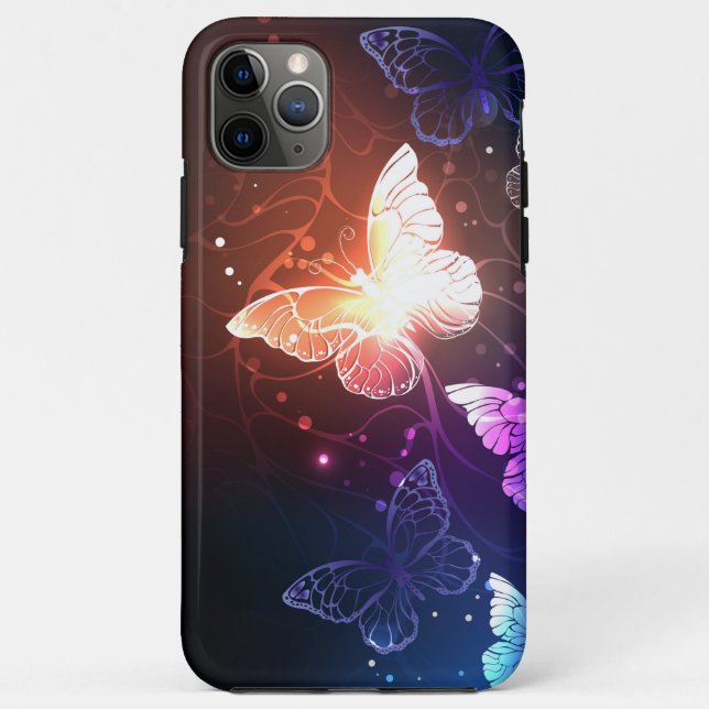 Glowing Night Butterflies Case-Mate iPhone Case (Back)