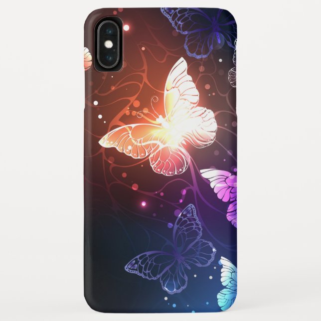 Glowing Night Butterflies Case-Mate iPhone Case (Back)