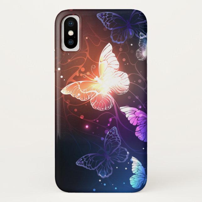 Glowing Night Butterflies Case-Mate iPhone Case (Back)